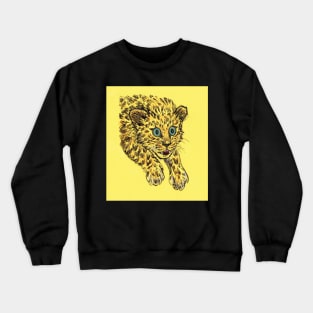 Leopard Cub drawing Crewneck Sweatshirt